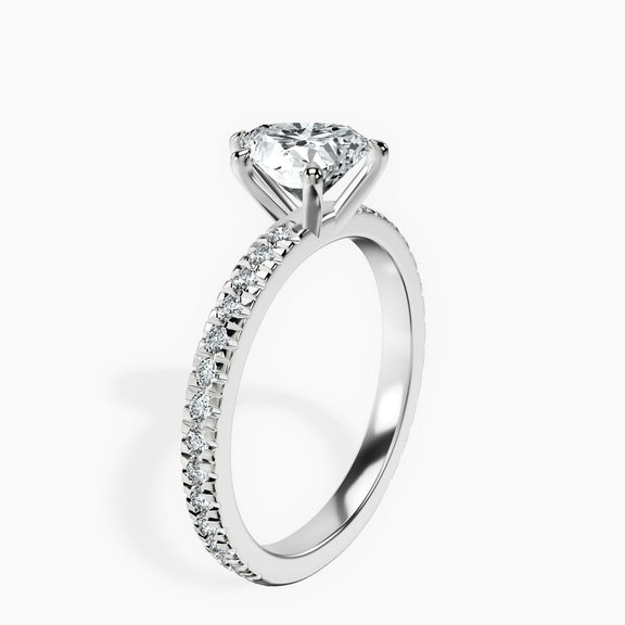 Platinum Emily Eternity Lab Diamond Ring standing product image one