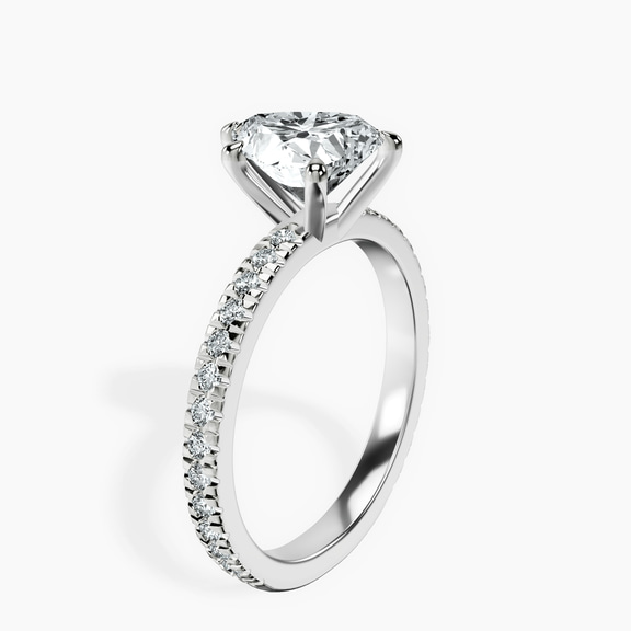 18ct White Gold Emily Eternity Lab Diamond Ring standing product image one