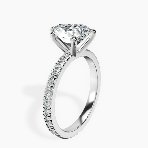 Platinum Emily Eternity Lab Diamond Ring standing product image one