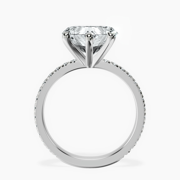 14kt White Gold Emily Eternity Lab Diamond Ring side right image one