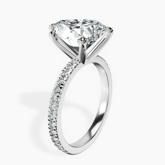 Platinum Emily Eternity Lab Diamond Ring standing product image one