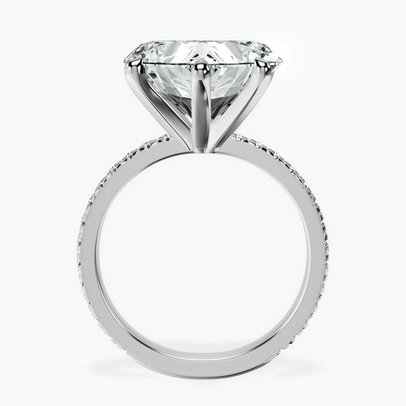 10kt White Gold Emily Eternity Lab Diamond Ring side right image one