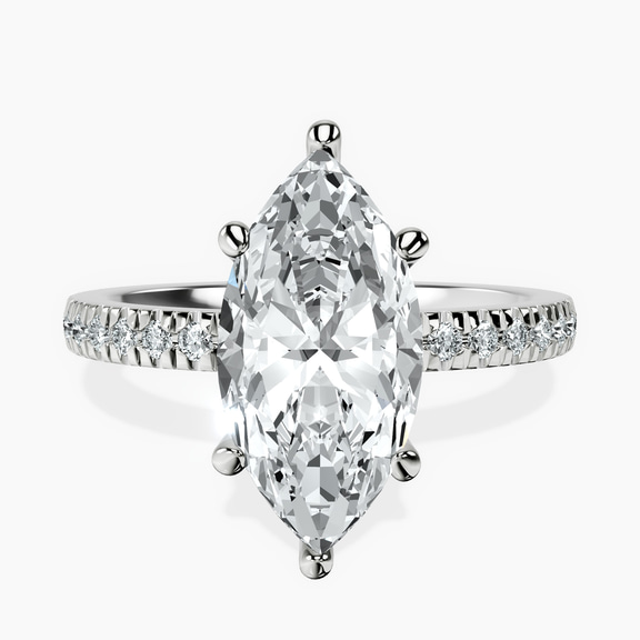 Platinum Emily Eternity Lab Diamond Ring front image