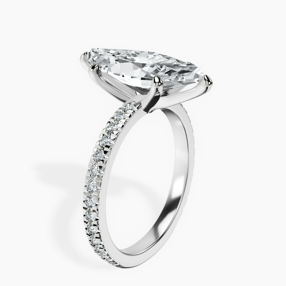 Platinum Emily Eternity Lab Diamond Ring standing product image one