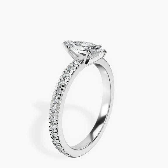 Platinum Emily Eternity Lab Diamond Ring standing product image one