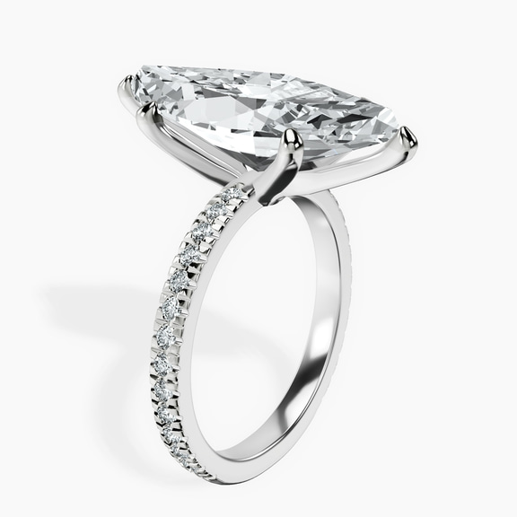 Platinum Emily Eternity Lab Diamond Ring standing product image one