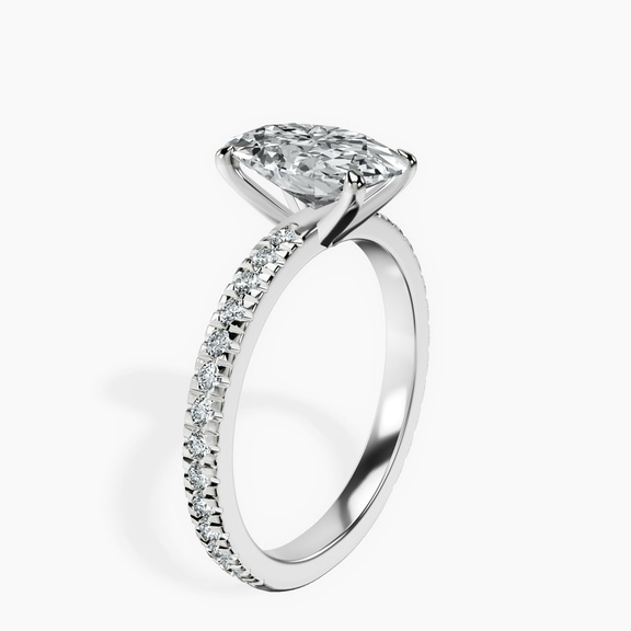 Platinum Emily Eternity Lab Diamond Ring standing product image one