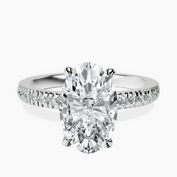 Platinum Emily Eternity Lab Diamond Ring front image