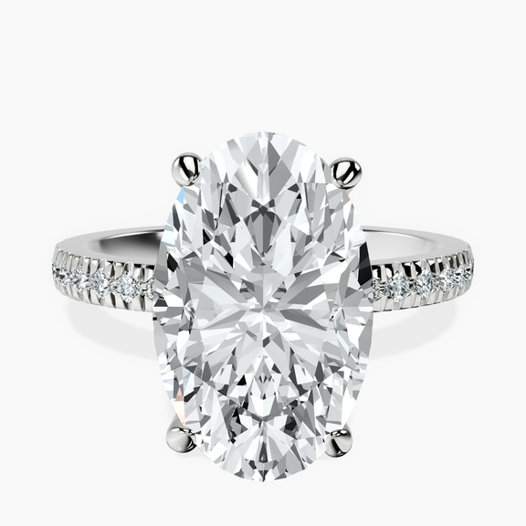 Platinum Emily Eternity Lab Diamond Ring front image