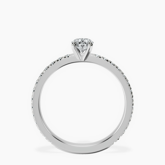 Platinum Emily Eternity Lab Diamond Ring side right image one