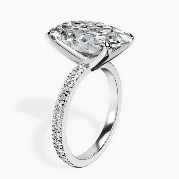 Platinum Emily Eternity Lab Diamond Ring standing product image one