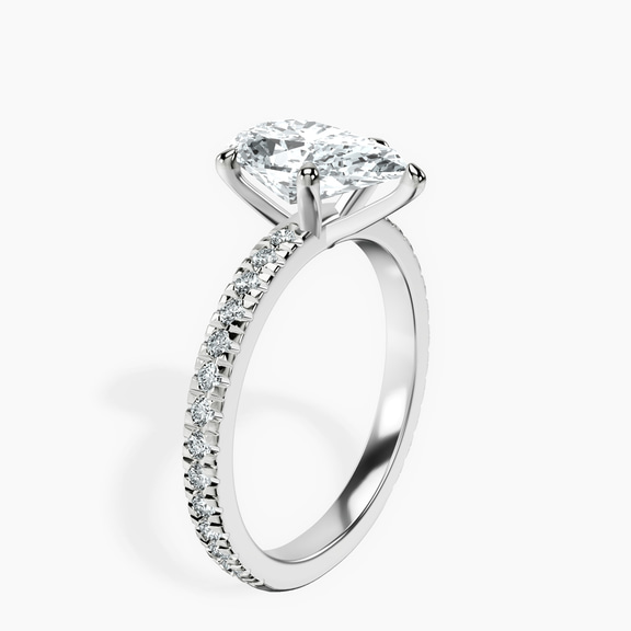Platinum Emily Eternity Lab Diamond Ring standing product image one