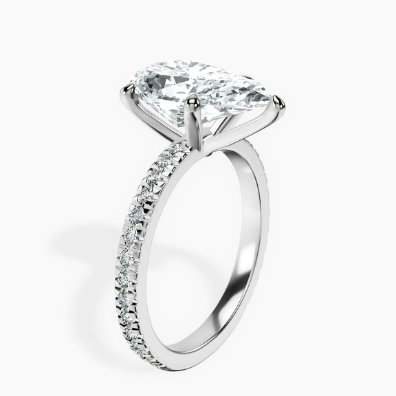 Platinum Emily Eternity Lab Diamond Ring standing product image one