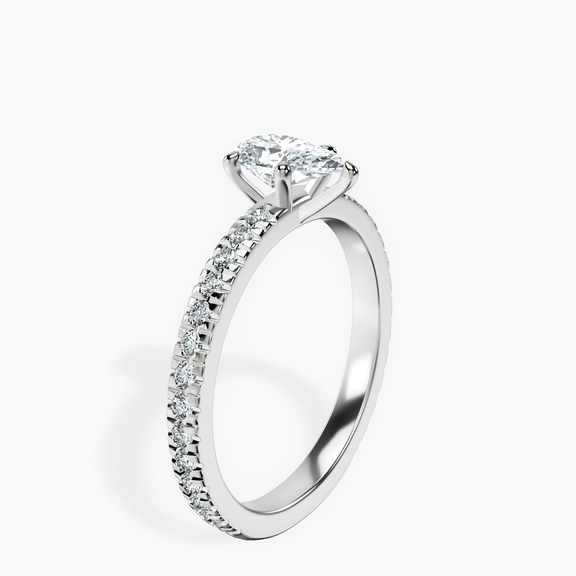Platinum Emily Eternity Lab Diamond Ring standing product image one