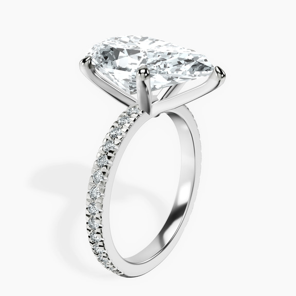 Platinum Emily Eternity Lab Diamond Ring standing product image one