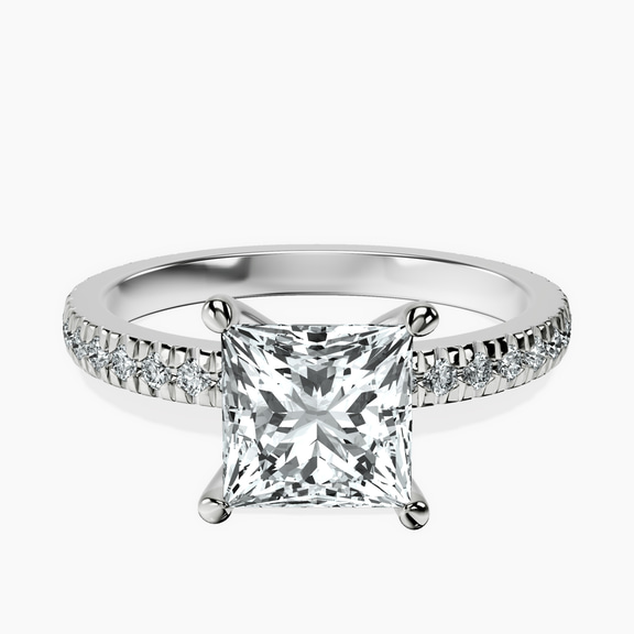 Platinum Emily Eternity Lab Diamond Ring front image