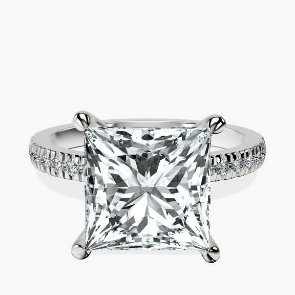 Platinum Emily Eternity Lab Diamond Ring front image