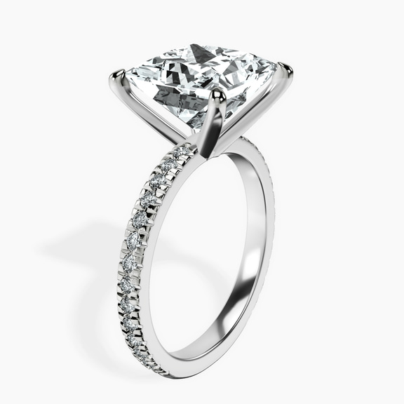 Platinum Emily Eternity Lab Diamond Ring standing product image one