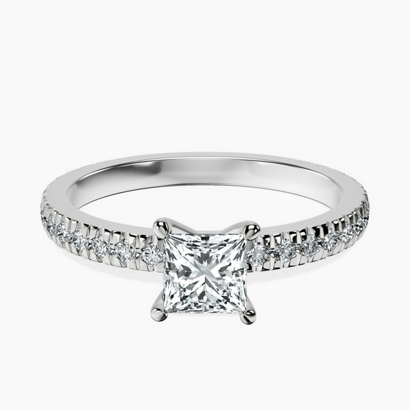 14kt White Gold Emily Eternity Lab Diamond Ring front image