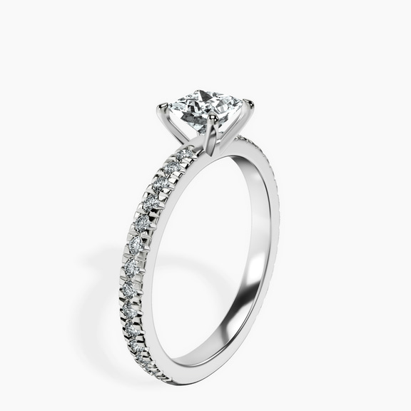 14kt White Gold Emily Eternity Lab Diamond Ring standing product image one