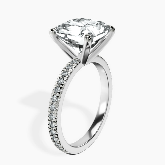Platinum Emily Eternity Lab Diamond Ring standing product image one