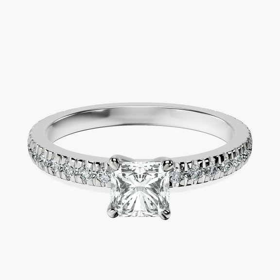 18kt White Gold Emily Eternity Lab Diamond Ring front image