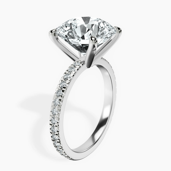 Platinum Emily Eternity Lab Diamond Ring standing product image one