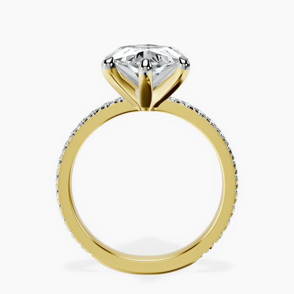 10kt Yellow Gold Emily Eternity Lab Diamond Ring side right image one