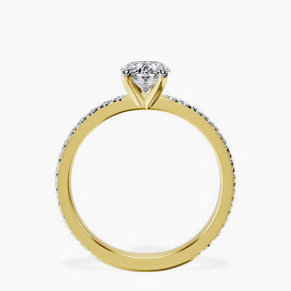 10kt Yellow Gold Emily Eternity Lab Diamond Ring side right image one