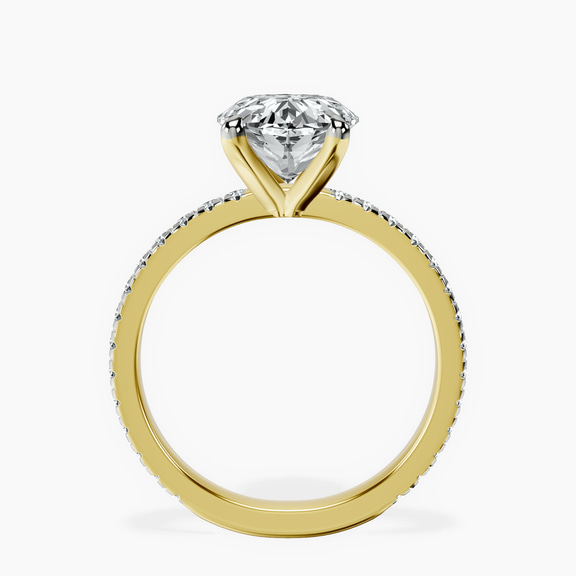 10kt Yellow Gold Emily Eternity Lab Diamond Ring side right image one