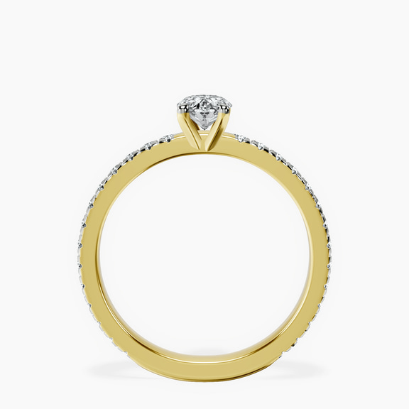 18kt Yellow Gold Emily Eternity Lab Diamond Ring side right image one
