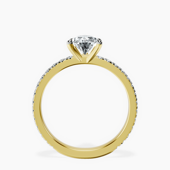 10kt Yellow Gold Emily Eternity Lab Diamond Ring side right image one