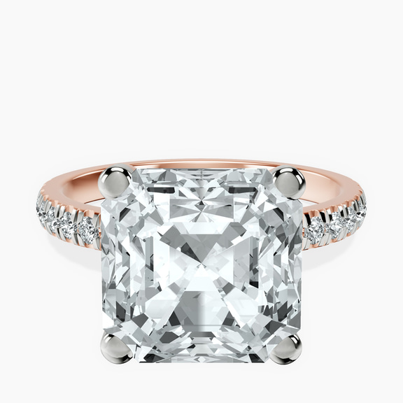 10kt Rose Gold Venetia Half Eternity Lab Diamond Ring front image