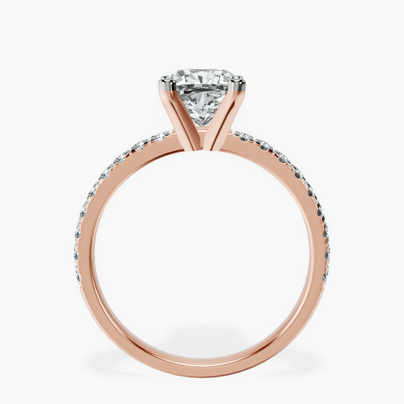 9ct Rose Gold Venetia Half Eternity Lab Diamond Ring side right image one