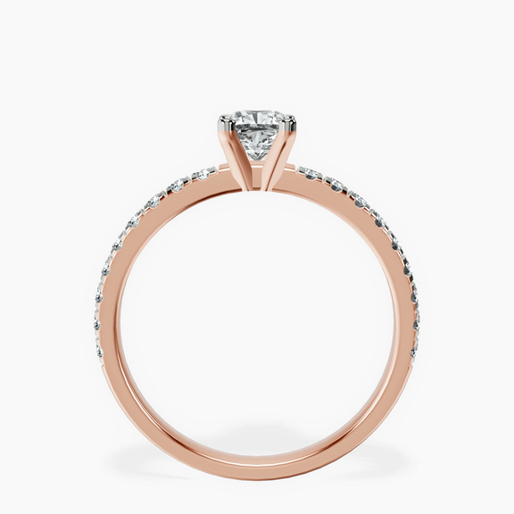 14kt Rose Gold Venetia Half Eternity Lab Diamond Ring side right image one