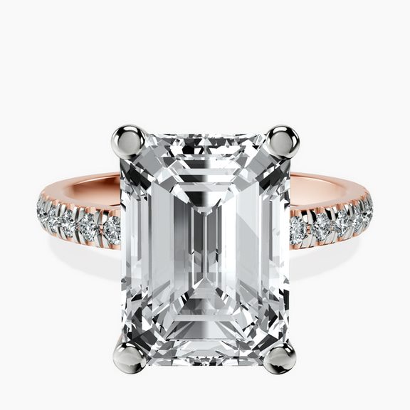 10kt Rose Gold Venetia Half Eternity Lab Diamond Ring front image