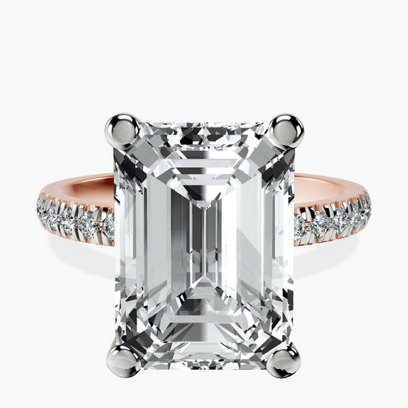 10kt Rose Gold Venetia Half Eternity Lab Diamond Ring front image