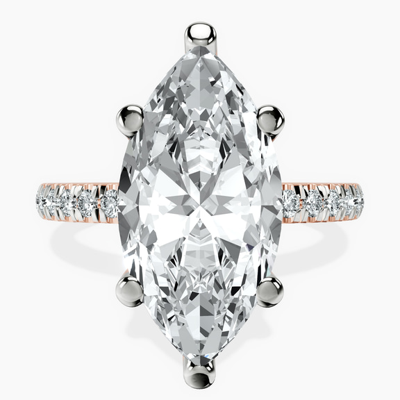 10kt Rose Gold Venetia Half Eternity Lab Diamond Ring front image