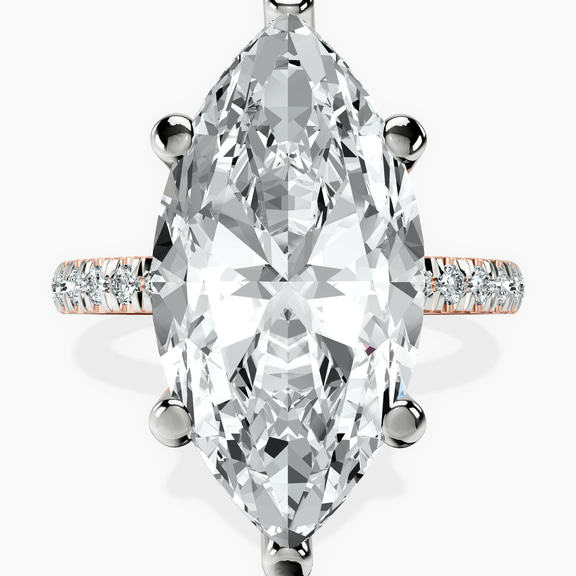14kt Rose Gold Venetia Half Eternity Lab Diamond Ring front image