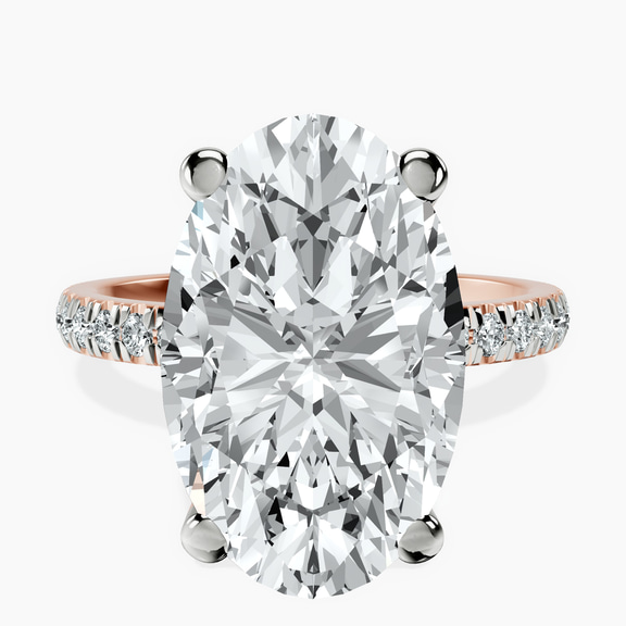 10kt Rose Gold Venetia Half Eternity Lab Diamond Ring front image