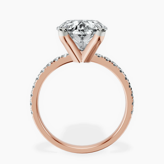 14kt Rose Gold Venetia Half Eternity Lab Diamond Ring side right image one