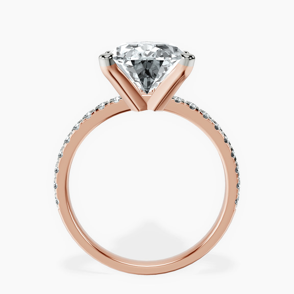 10kt Rose Gold Venetia Half Eternity Lab Diamond Ring side right image one