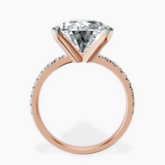 10kt Rose Gold Venetia Half Eternity Lab Diamond Ring side right image one