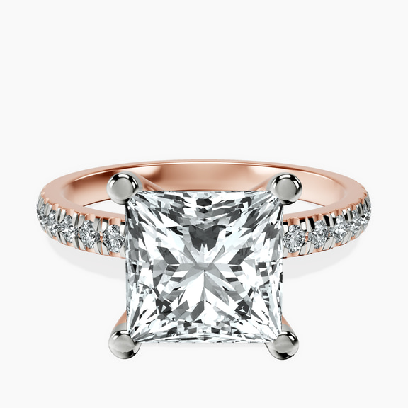 14kt Rose Gold Venetia Half Eternity Lab Diamond Ring front image