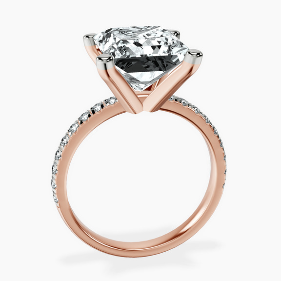 10kt Rose Gold Venetia Half Eternity Lab Diamond Ring side right image one