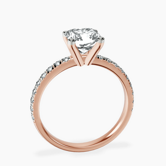 18ct Rose Gold Venetia Half Eternity Lab Diamond Ring side right image one