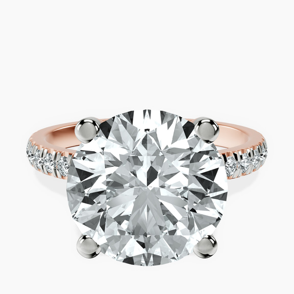 14kt Rose Gold Venetia Half Eternity Lab Diamond Ring front image