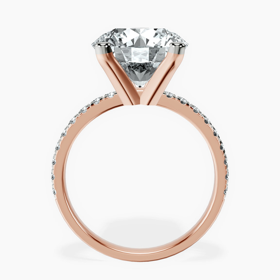14kt Rose Gold Venetia Half Eternity Lab Diamond Ring side right image one
