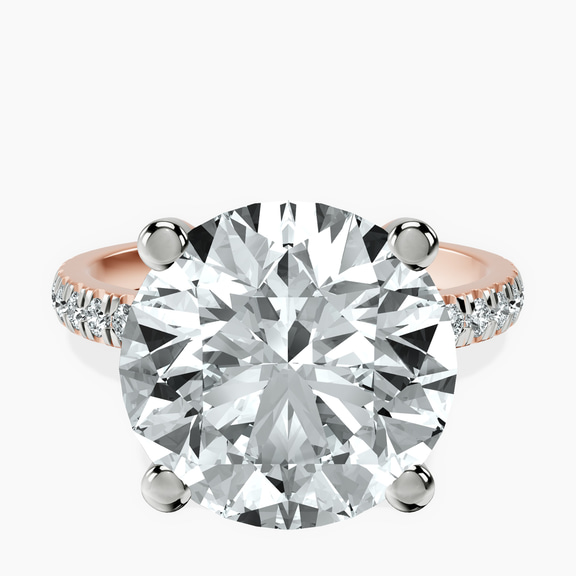 14kt Rose Gold Venetia Half Eternity Lab Diamond Ring front image