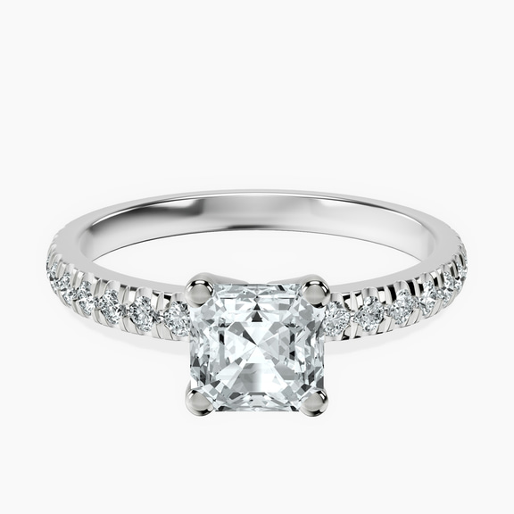 Platinum Venetia Half Eternity Lab Diamond Ring front image